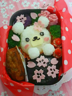 春~桜とくまちゃん ⭐卒園入園キャラ弁-レシピのメイン写真