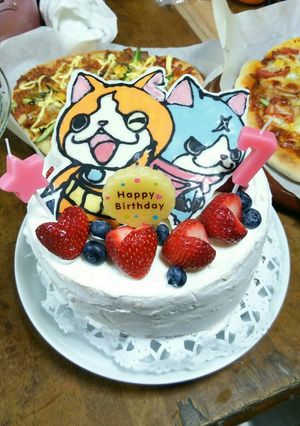 シフォンケーキでバースデーケーキ★*☆♪-レシピのメイン写真