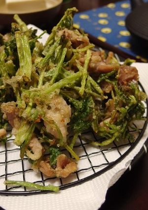 シャレじゃないよ！せりとせせりのかき揚げ-レシピのメイン写真