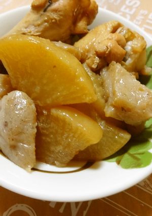 大根と鶏手羽元とこんにゃく煮-レシピのメイン写真