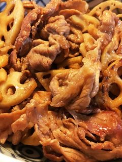 男子ごはん的牛肉とレンコンの甘辛煮-レシピのメイン写真