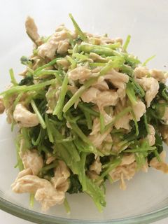 三つ葉とササミの和え物-レシピのメイン写真