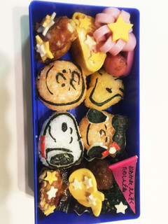 スヌーピーと仲間たちお弁当①-レシピのメイン写真