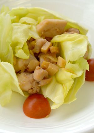 春キャベツのみそチキン風味のせ-レシピのメイン写真