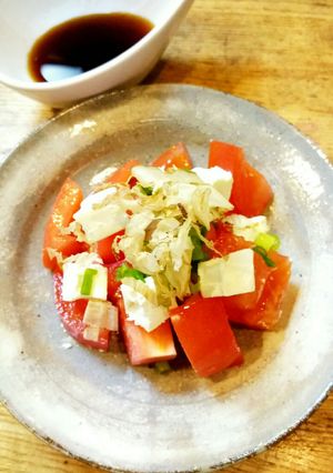 トマトとクリームチーズの冷奴風サラダ-レシピのメイン写真