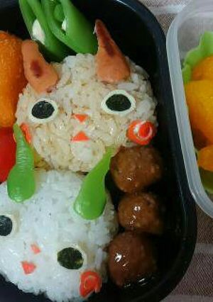 キャラ弁☆コマさんとこまじろう-レシピのメイン写真
