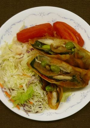 なめこと枝豆のかおり巻き-レシピのメイン写真