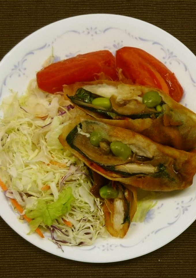 なめこと枝豆のかおり巻き-レシピのメイン写真