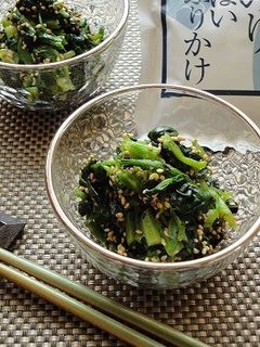 ほうれん草のゴマのり(ふりかけ)和え-レシピのメイン写真