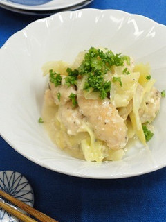 鶏胸肉とキャベツの豆腐ソース煮-レシピのメイン写真