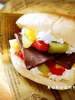 スライス生チョコレートでスイーツバーガー-レシピのメイン写真