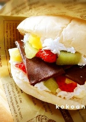 スライス生チョコレートでスイーツバーガー-レシピのメイン写真