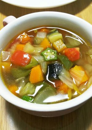 夏野菜のミネストローネ＊冷製スープにも！-レシピのメイン写真