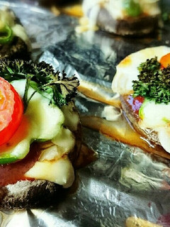 ヘルシーおいしー☆お好み椎茸ピザ-レシピのメイン写真