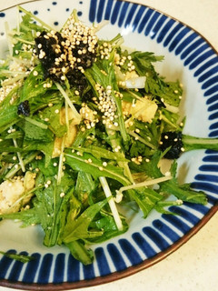 春菊と水菜のおからサラダ♪-レシピのメイン写真