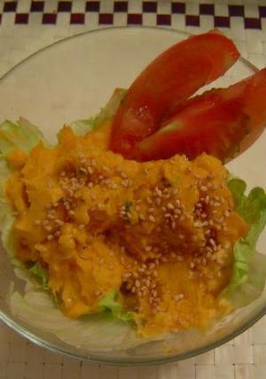 ★新玉ねぎとかぼちゃのゴマ味噌風サラダ★-レシピのメイン写真