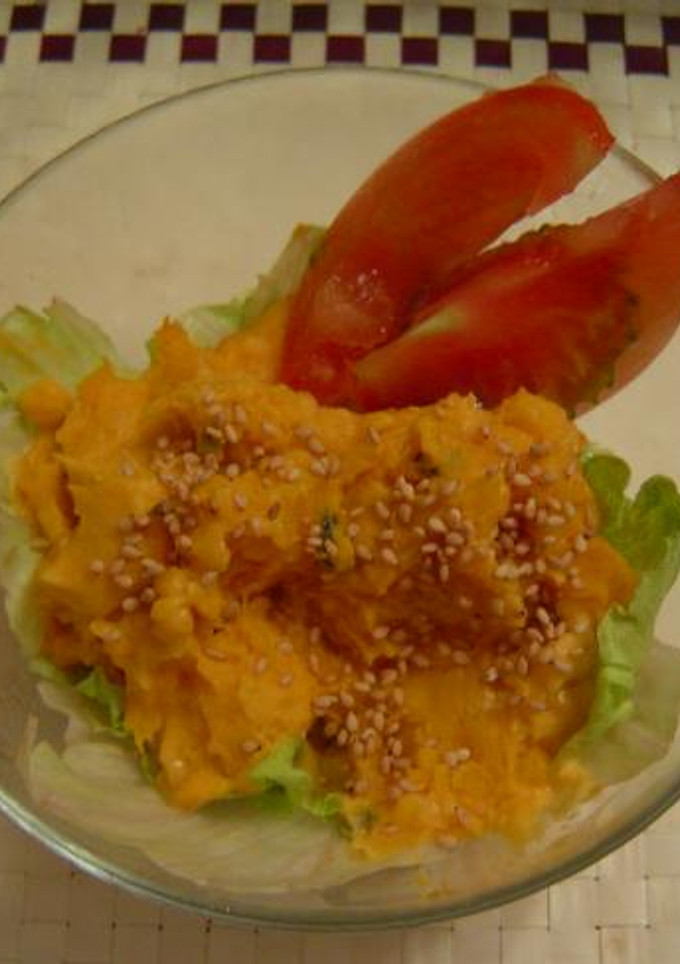 ★新玉ねぎとかぼちゃのゴマ味噌風サラダ★-レシピのメイン写真