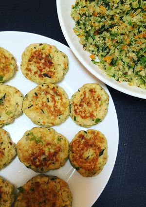 手づかみ幼児食☆お豆腐お野菜ハンバーグ-レシピのメイン写真