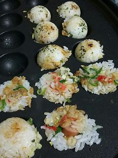たこ焼きのあとのおちょぼ口焼おにぎり-レシピのメイン写真