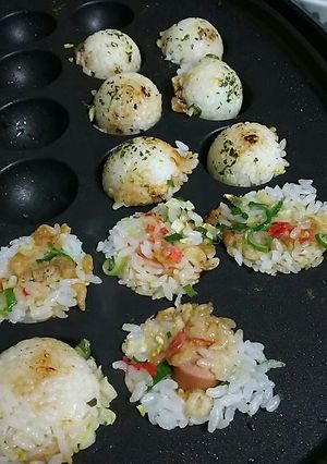 たこ焼きのあとのおちょぼ口焼おにぎり-レシピのメイン写真
