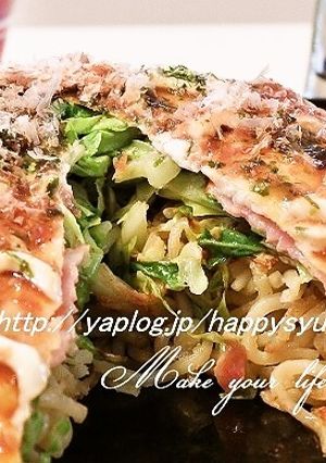 フライパンde簡単☆広島風・お好み焼き-レシピのメイン写真