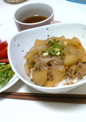 ♬めんつゆで簡単ひき肉豚丼♬-レシピのメイン写真