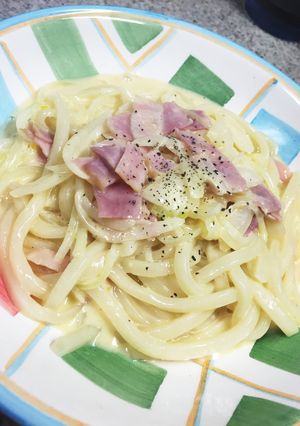 うどん☆カルボナーラ-レシピのメイン写真