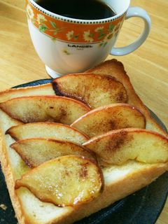 ハニートースト☆焼きりんごのせ-レシピのメイン写真