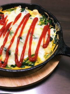 ニトスキ♡ほうれん草のチーズオムレツ-レシピのメイン写真