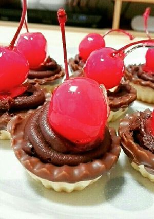 ミニタルト☆ チョコ+チェリー☆-レシピのメイン写真