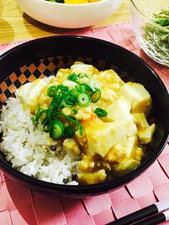 ご飯もぐもぐ!!麻婆豆腐丼(*^^*)-レシピのメイン写真