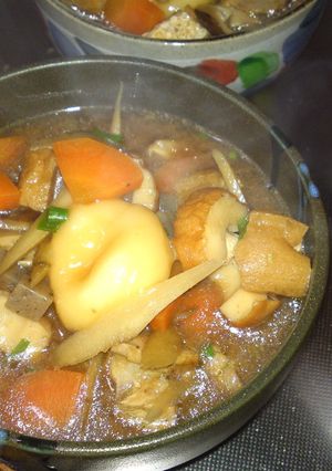豆腐と白玉団子の　　だご汁-レシピのメイン写真
