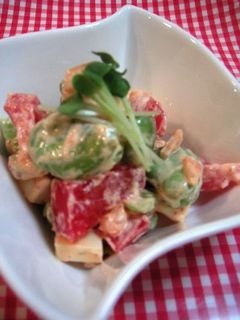 マヨで和えるだけ~☆そら豆キムチーズ-レシピのメイン写真