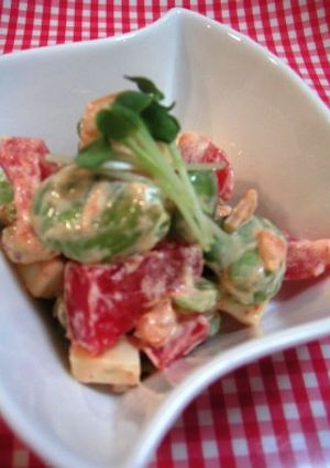 マヨで和えるだけ～☆そら豆キムチーズ-レシピのメイン写真