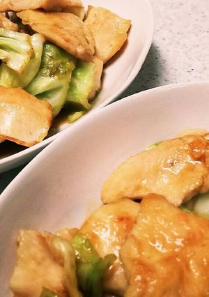 鶏むね肉と春キャベツの生姜焼き-レシピのメイン写真
