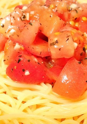 トマトとバジルの冷製パスタ-レシピのメイン写真