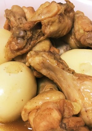 手羽元と卵のカレー風味煮込み-レシピのメイン写真