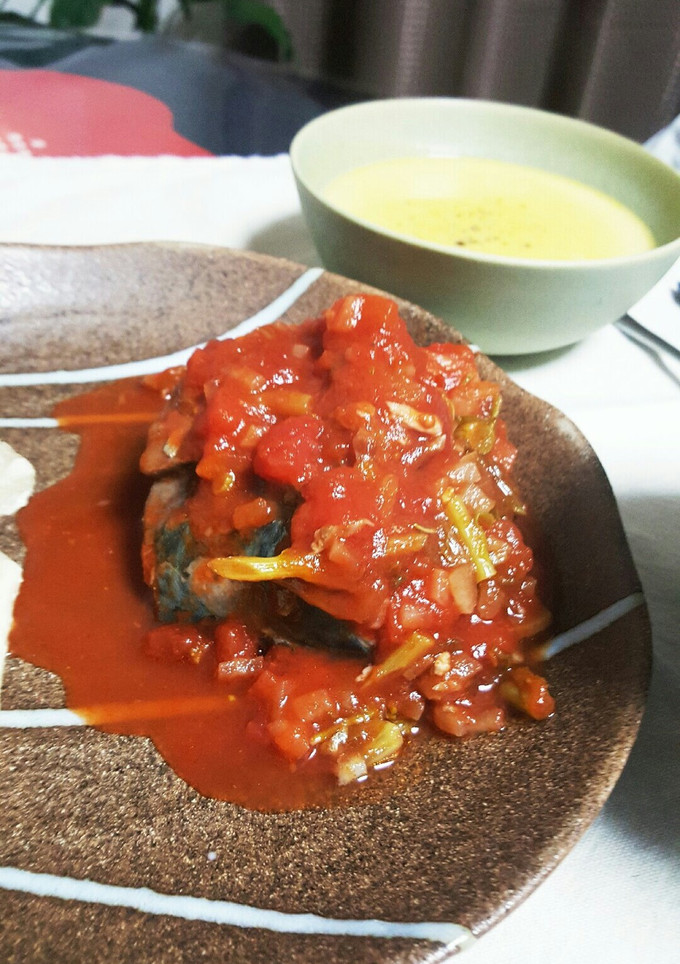 鯖と菜の花のトマトソース煮　-レシピのメイン写真
