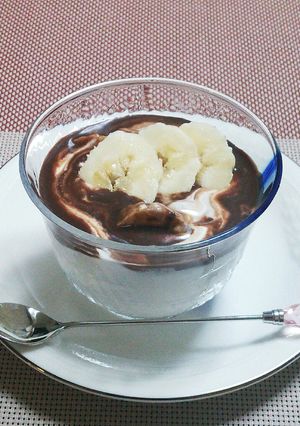 チョコバナナ生クリームヨーグルト-レシピのメイン写真