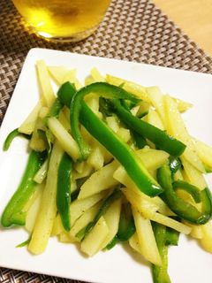 ピーマンとジャガイモの洋風金平*カレー味-レシピのメイン写真