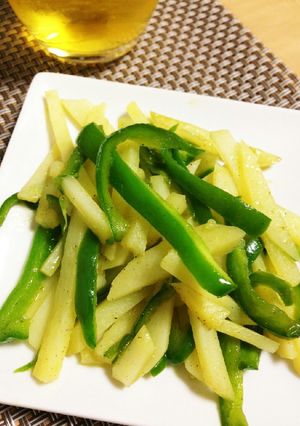 ピーマンとジャガイモの洋風金平＊カレー味-レシピのメイン写真