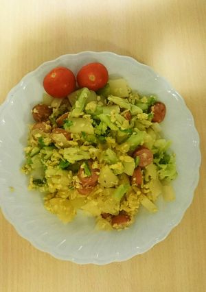 朝食に！野菜の摂れるスクランブルエッグ-レシピのメイン写真