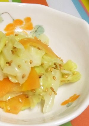 キャベツとにんじんの胡麻和え-レシピのメイン写真