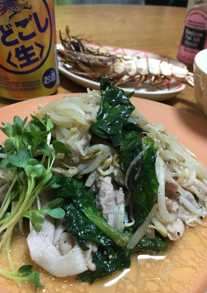 豚肉ともやし、えのき茸のマヨネーズ炒め-レシピのメイン写真