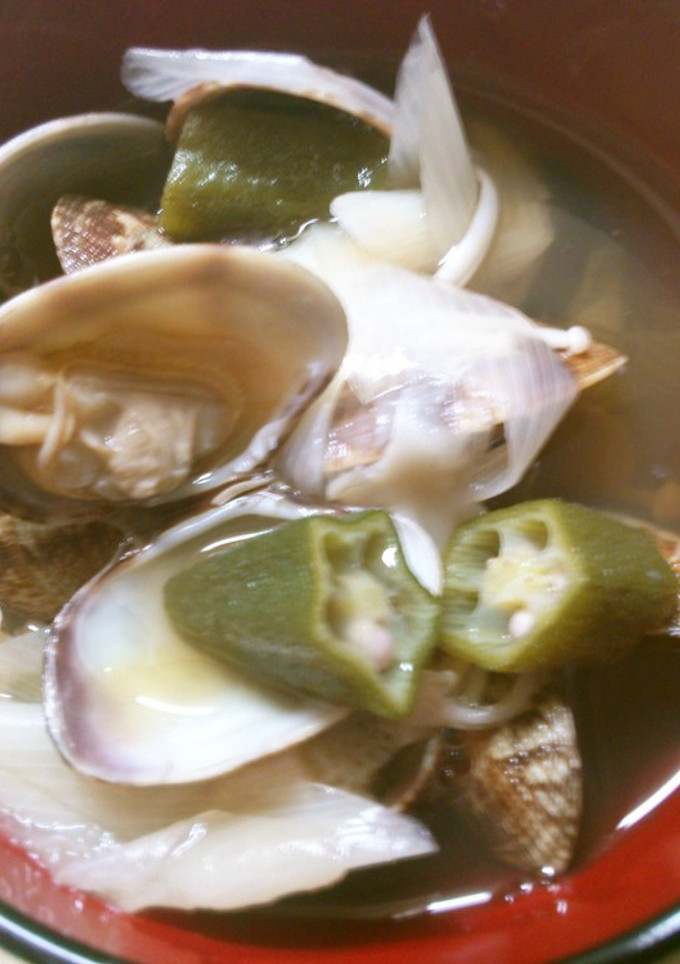 簡単和食にあさりとオクラえのきのお吸い物-レシピのメイン写真
