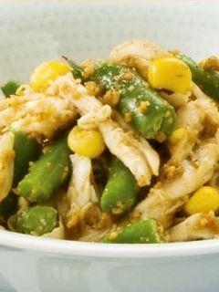 いんげんと蒸し鶏のごまあえ-レシピのメイン写真