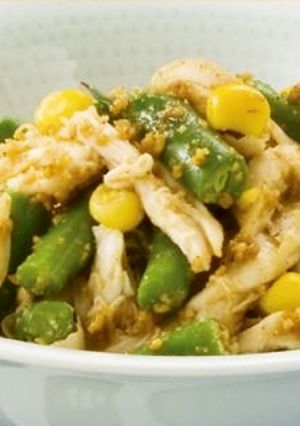 いんげんと蒸し鶏のごまあえ-レシピのメイン写真