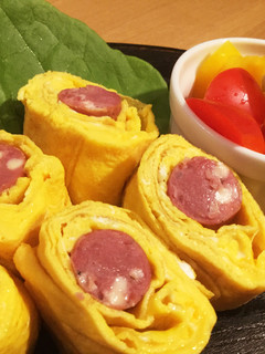 サラミの入った卵焼き-レシピのメイン写真