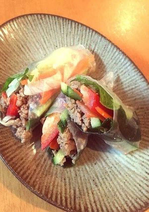 春が旬の食材で！簡単に作れる生春巻き-レシピのメイン写真