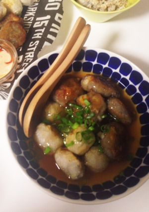 うまうま！ 蓮根もちの揚げ出し♪-レシピのメイン写真